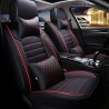 Premium Black & Red Nappa Leather Car Seat Covers | Custom Made by RideoFrenzy