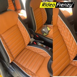 Premium Tan & Black Pure Nappa Leather Car Seat Covers online India