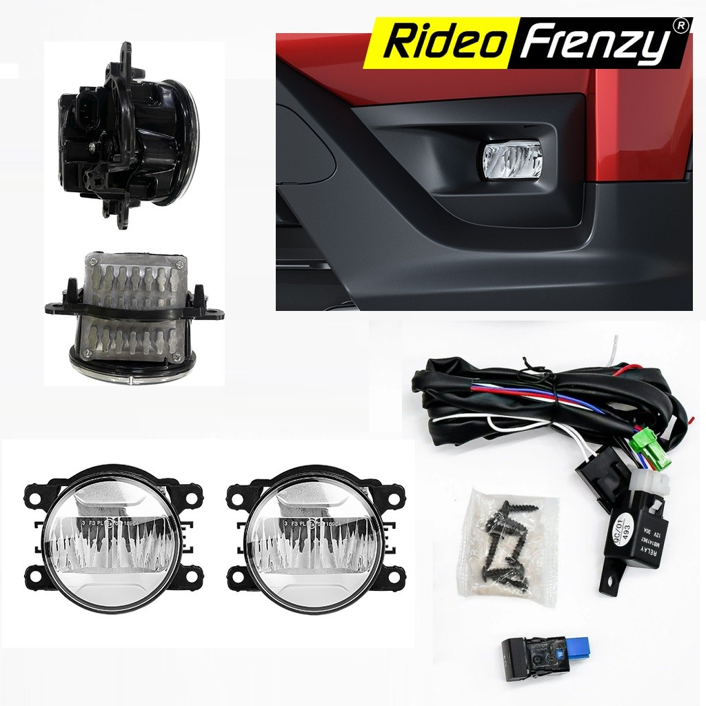 New Maruti Brezza (2022-2024) LED Fog Light Assembly with Wiring Kit & Switch | Original Quality