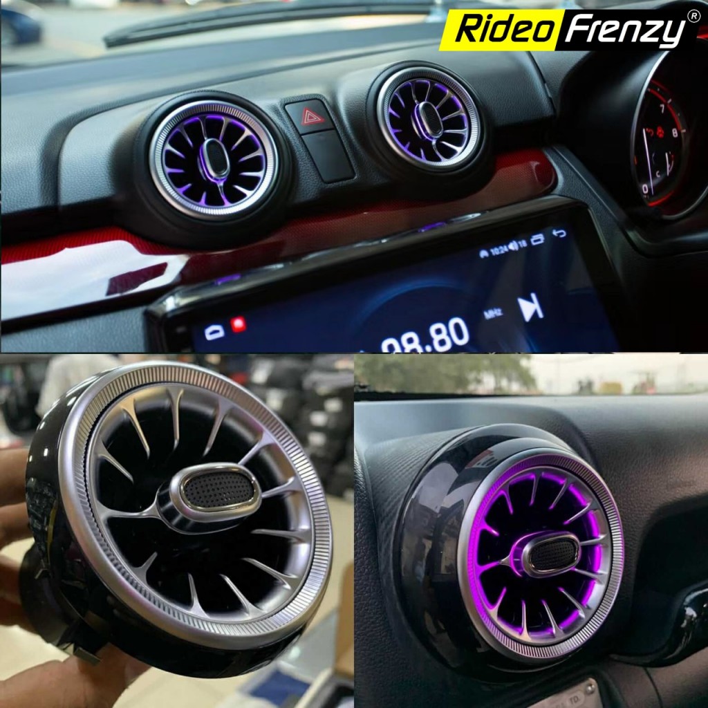 Buy New Maruti Swift Mercedes Style AC Vents with RGB Lights online | RideoFrenzy