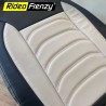 RideoFrenzy Luxury Light Grey & Black Nappa Leather Seat Covers Online | Free Shipping