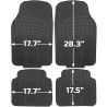 Buy All-Weather PVC Rubber Car Floor Mats in Black Color | RideoFrenzy