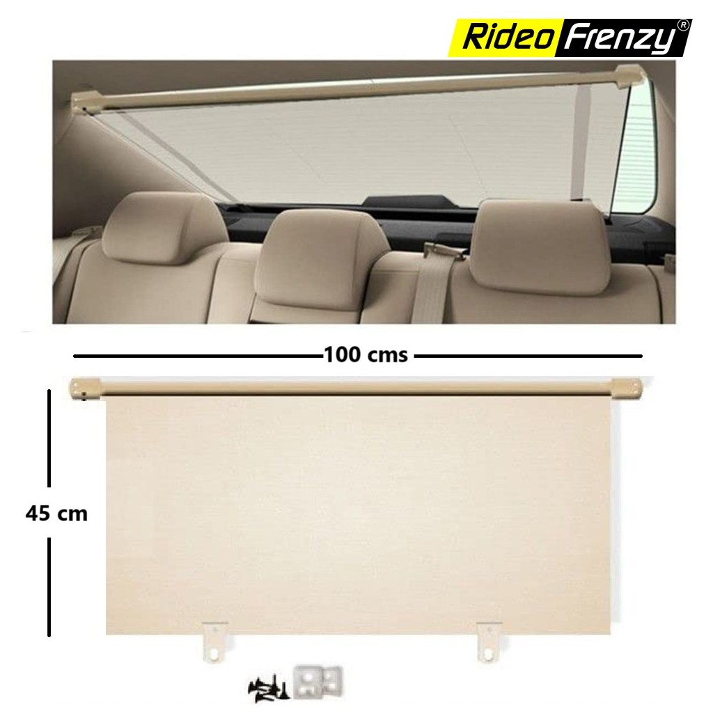 Buy Beige Car Rear Window Sunshade at low prices-RideoFrenzy