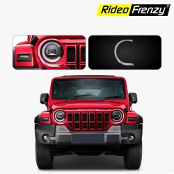 Buy Mahindra Thar Roxx Chrome Headlight Covers Garnish | RideoFrenzy