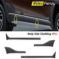 Maruti Fronx Black Side Beading Cladding with Chrome Insert online India | RideoFrenzy