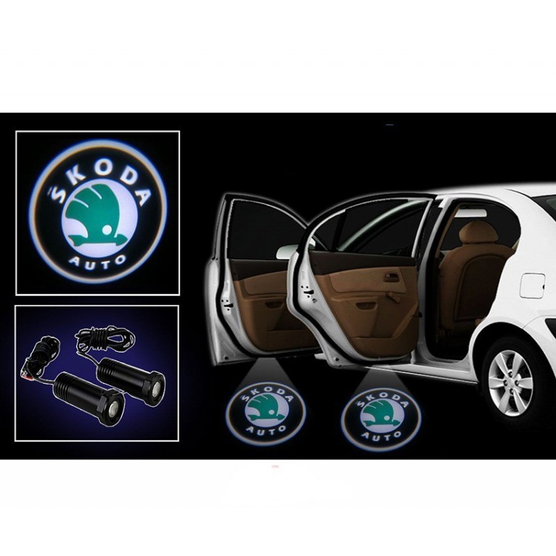 Buy Skoda Car Door Ghost / Projector / Shadow Led Light online at low prices-Rideofrenzy