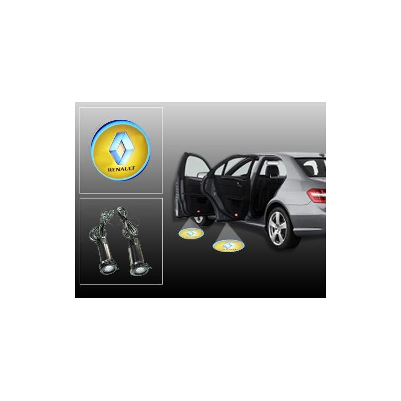 2 PCS LED Ghost Shadow Licht, Autotür LED Laser Willkommen Dekoratives Licht,  Display Logo für Renault