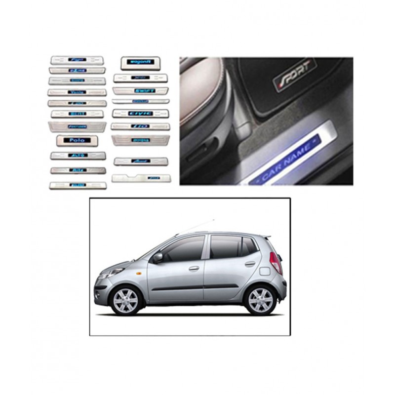 Buy Hyundai i10 Stainless Steel Door Scuff Sill Plates at low prices-RideoFrenzy