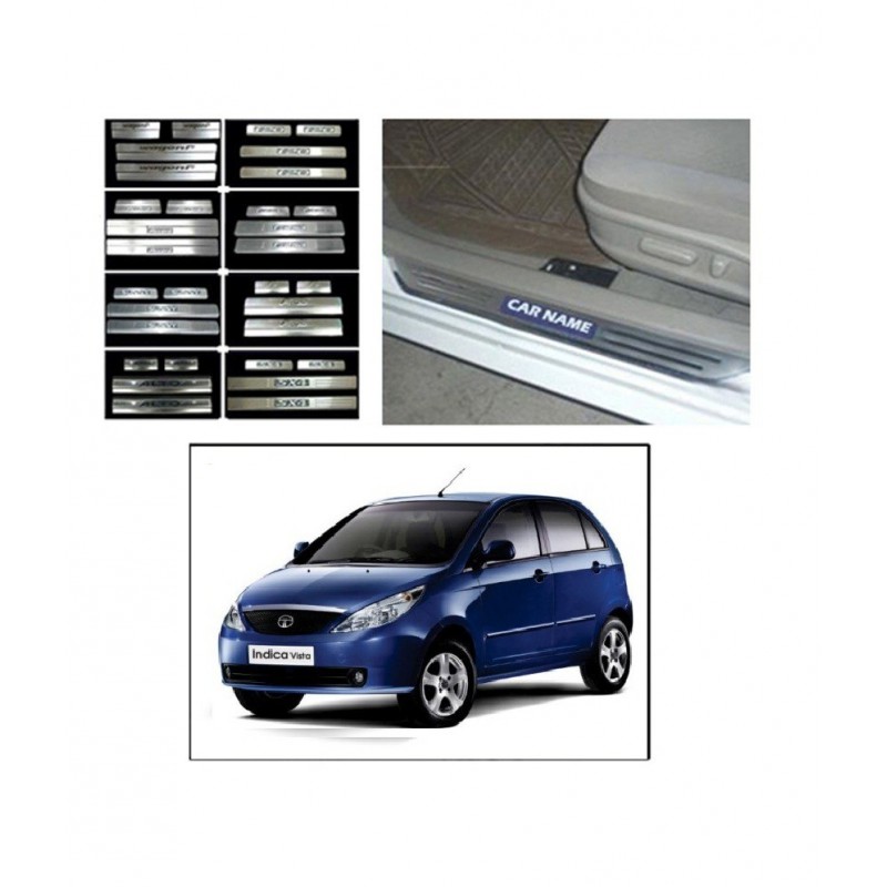 Buy Tata Indica Vista Door Stainless Steel Scuff Plate online at low prices-RideoFrenzy