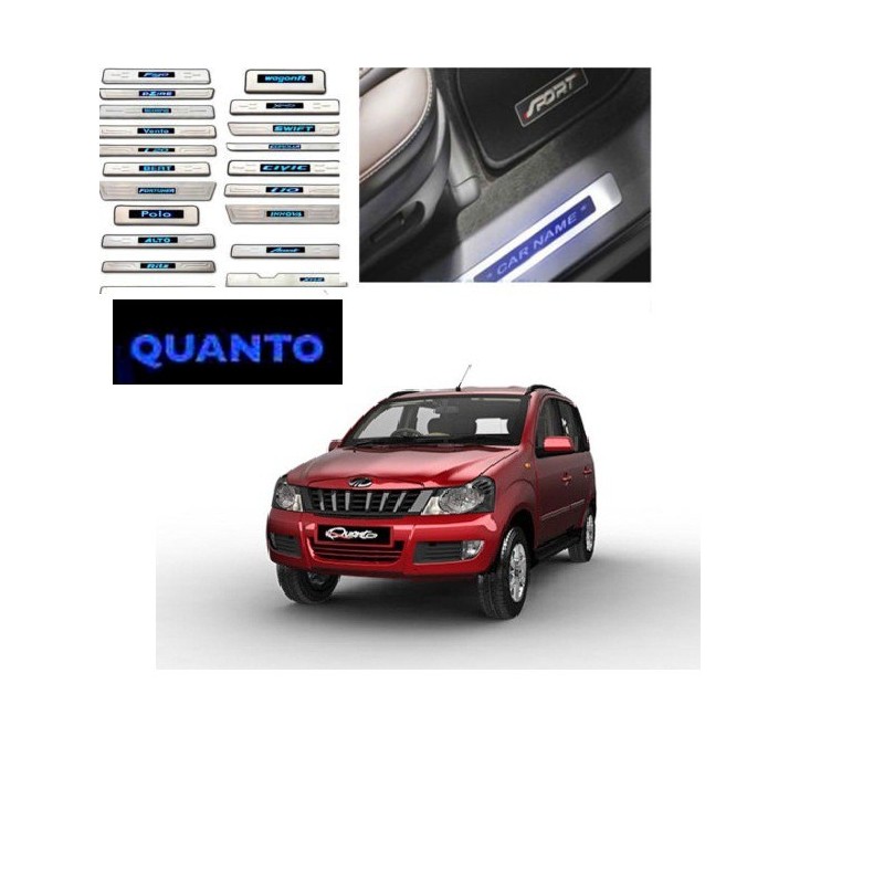 Buy Mahindra Quanto Stainless Steel Sill Plate with Blue LED online at low prices-Rideofrenzy
