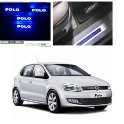 Buy Volkswagen Polo Stainless Steel Sill Plate with Blue LED online at low prices | Rideofrenzy