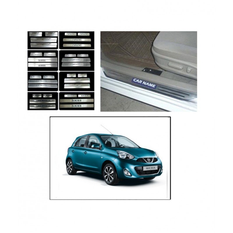 Buy Nissan Micra Stainless Steel Sill Plates online at low prices | Rideofrenzy