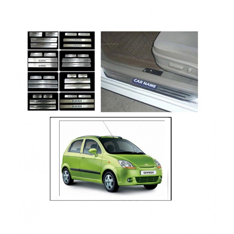 Buy Chevrolet Spark Stainless Steel Sill Plates online at low prices | Rideofrenzy