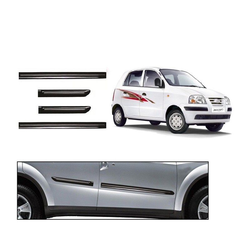 Buy Hyundai Santro Xing Black Chromed Side beading at low prices-RideoFrenzy