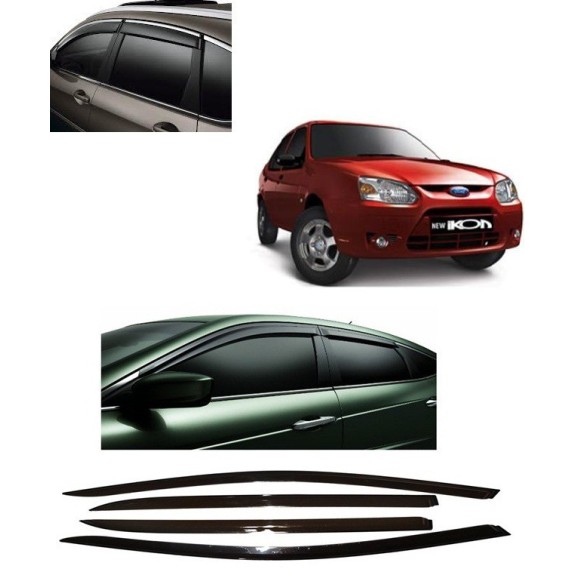 Buy Unbreakable Ford Ikon Door Visors in ABS Plastic at low prices-RideoFrenzy