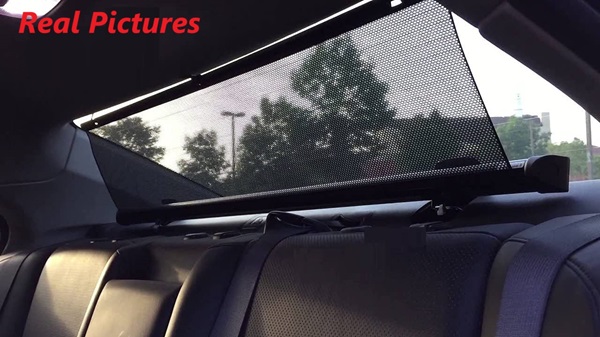 Rear Black windshield sunshades curtains