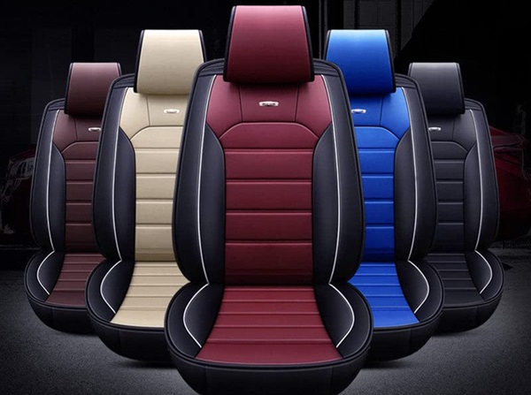 Breathable Light Grey and black seat covers