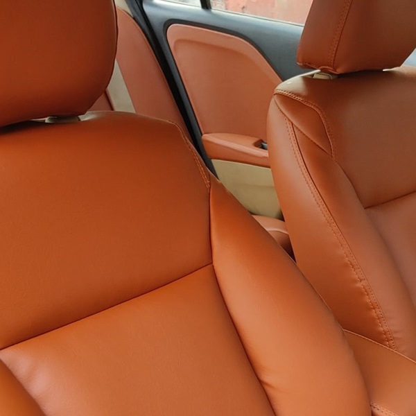 Tan luxury nappa leather seat covers by RideoFrenzy